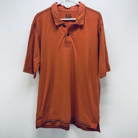 A 67 Shirt Size L Men’s Authentic Worlwide Sport Polo Orange Cotton - Picture 1 of 8